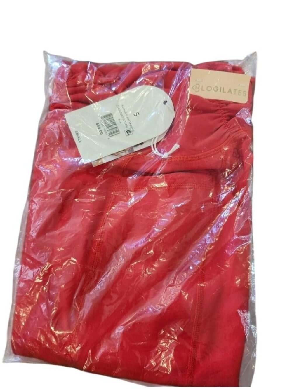 NWT Blogilates Women's S Ruched Waist Leggings, Red MSRP $40